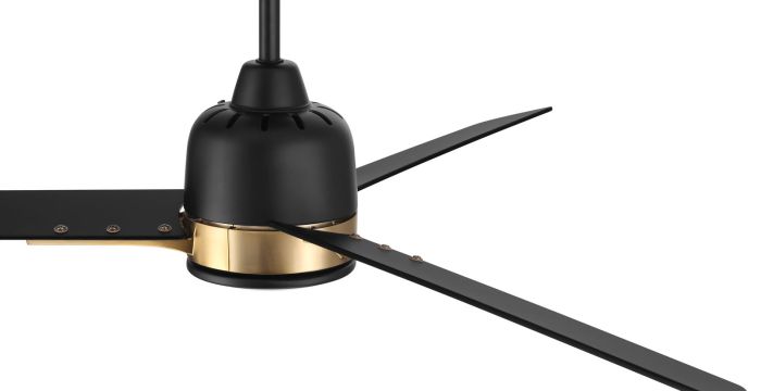 52" Fuller in Flat Black/Satin Brass w/ Flat Black Blades Ceiling Fan CRAFTMADE