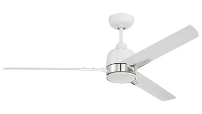 52" Fuller in White/Polished Nickel w/ White Blades Ceiling Fan CRAFTMADE