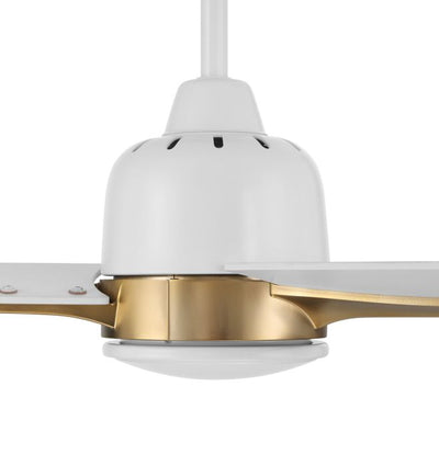 52" Fuller in White/Satin Brass w/ White Blades Ceiling Fan CRAFTMADE