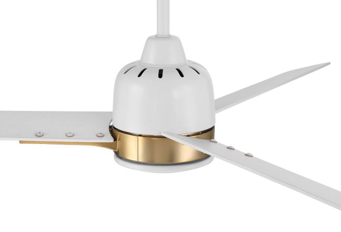 52" Fuller in White/Satin Brass w/ White Blades Ceiling Fan CRAFTMADE