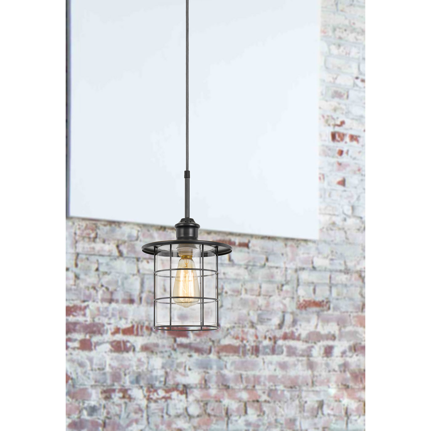 60W SILVERTON METAL/GLASS PENDANT FIXTURE (EDISON BULBS INCLUDED) Pendant Cal Lighting