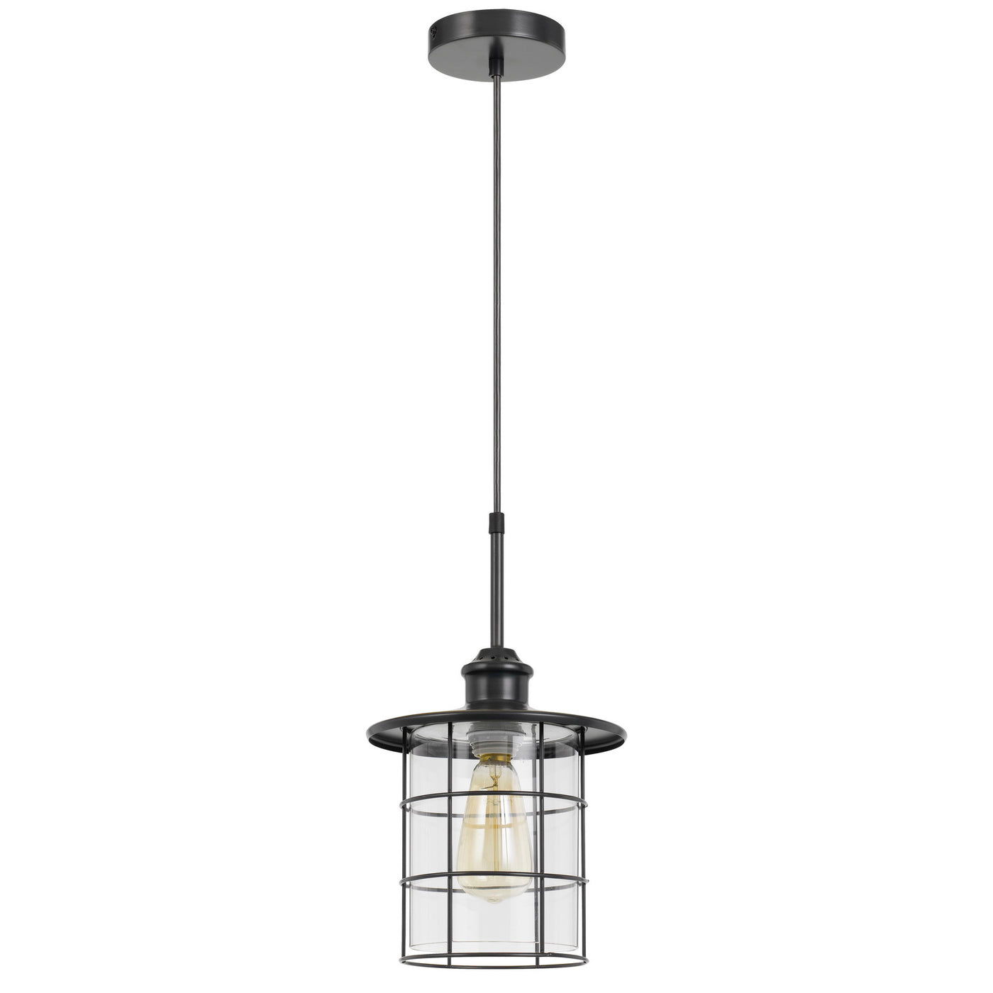 60W SILVERTON METAL/GLASS PENDANT FIXTURE (EDISON BULBS INCLUDED) Pendant Cal Lighting