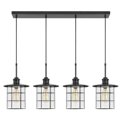 60W X 4 SILVERTON METAL/GLASS PENDANT FIXTURE (EDISON BULBS INCLUDED) Pendant Cal Lighting