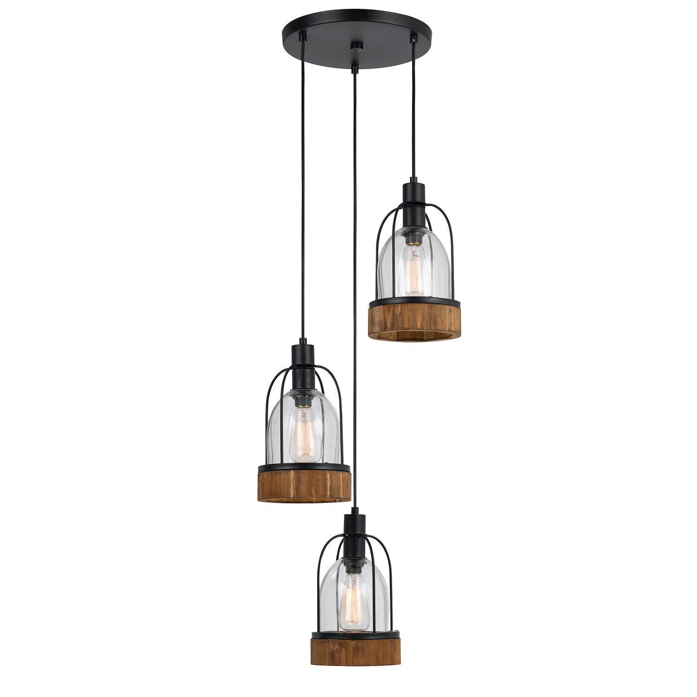 60W X 3 BEACON GLASS PENDANT(EDISON BULBS NOT INCLUDED) Pendant Cal Lighting