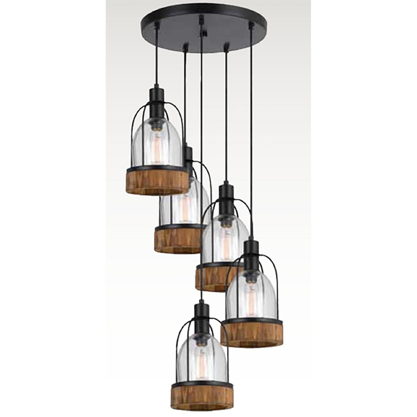 60W X 5 BEACON PENDANT FIXTURE(EDISON BULBS NOT INCLUDED) Pendant Cal Lighting