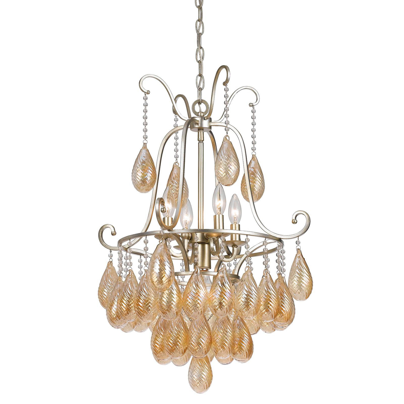 60W X 5 MARION GLASS CHANDELIER Chandelier Cal Lighting