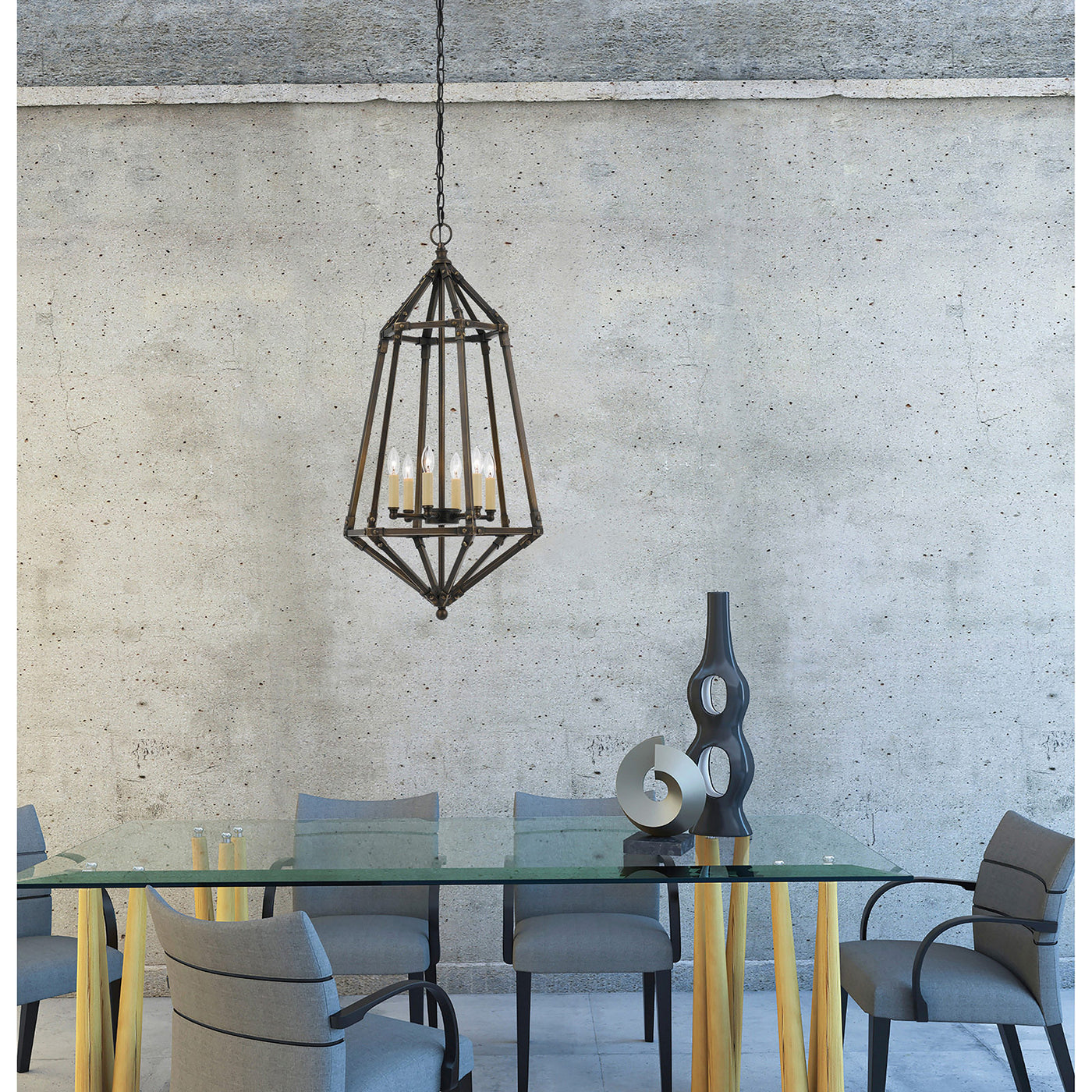 40W X 6 DENMARK METAL PENDANT Pendant Cal Lighting