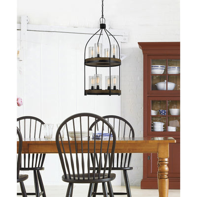 60W X 8 CHARDON METAL/WOOD FIXTURE(EDISON BULBS NOT INCLUDED) Chandelier Cal Lighting