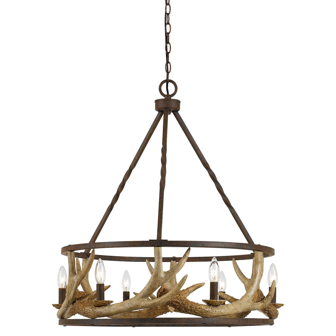 60W X 6 ANTLER CHANDELIER Chandelier Cal Lighting