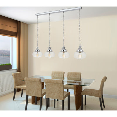 60W X 4 MAYWOOD GLASS PENDANT (EDISON BULBS NOT INCLUDED) Pendant Cal Lighting