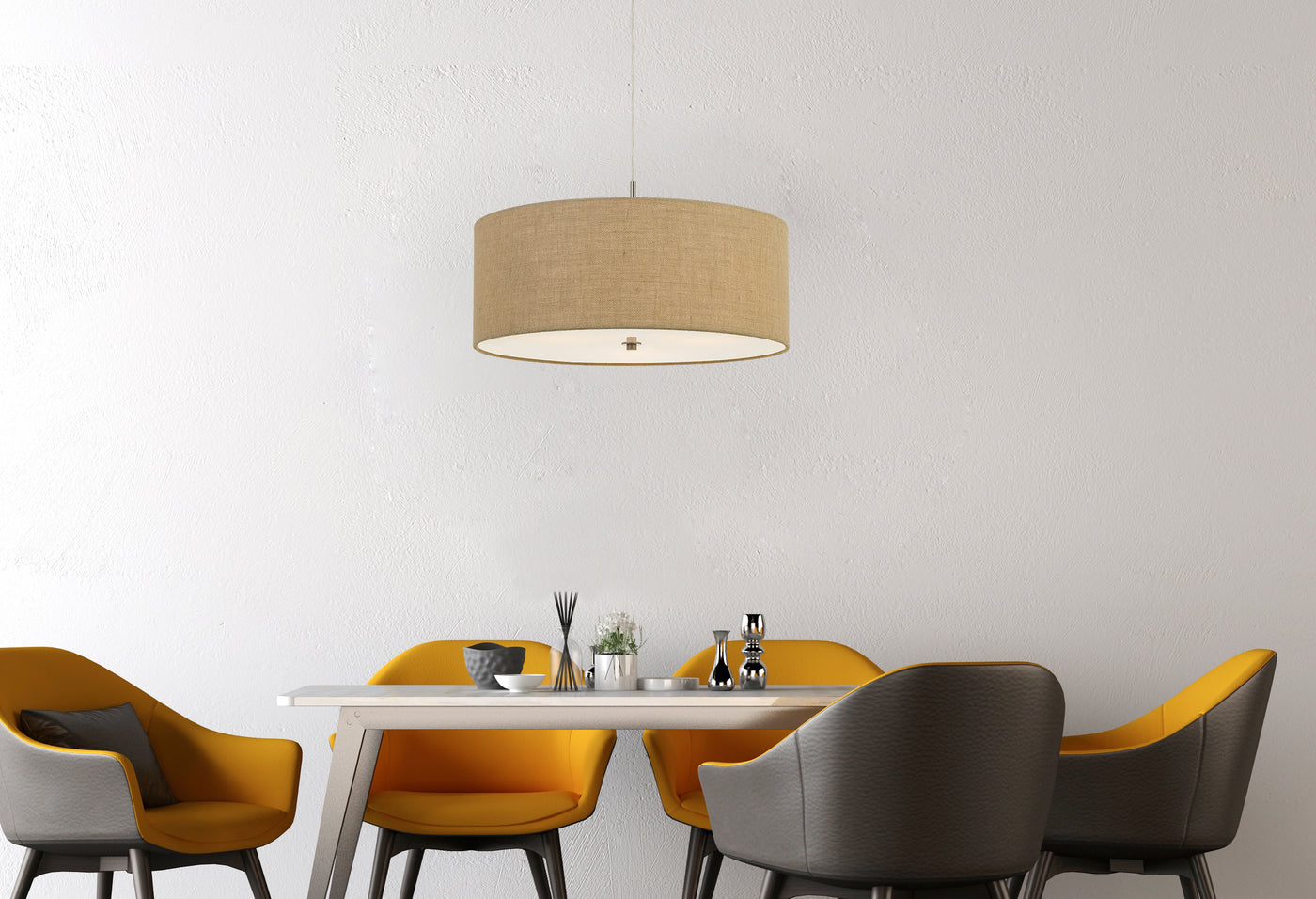 60W X 3 ADDISON DRUM PENDANT FIXTURE. DIA:24" Pendant Cal Lighting