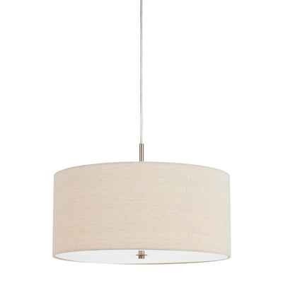 60W X 3 ADDISON LINEN DRUM PENDANT Pendant Cal Lighting