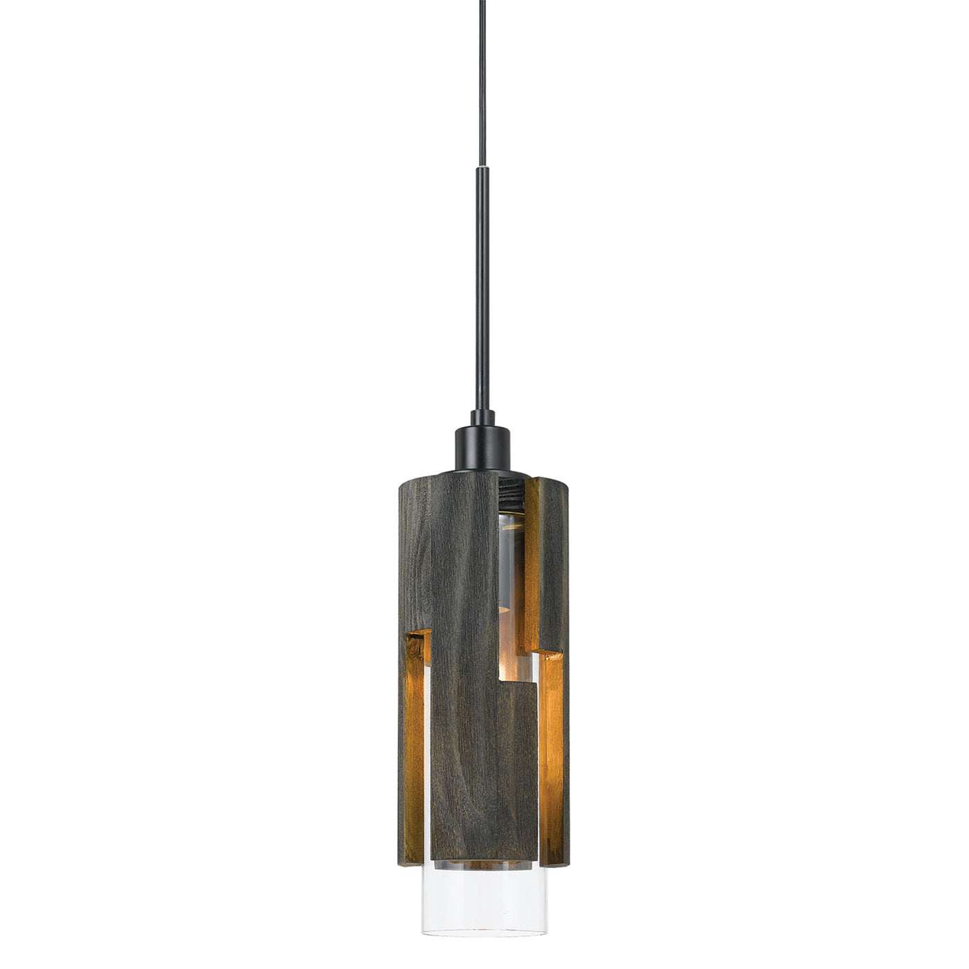 60W REGGIO WOOD PENDANT GLASS FIXTURE (EDISON BULB NOT INCLUDED) Chandelier Cal Lighting