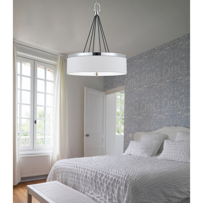 60W X 3 RIMINI PENDANT FIXTURE WITH HARDBACK FABRIC SHADE Chandelier Cal Lighting