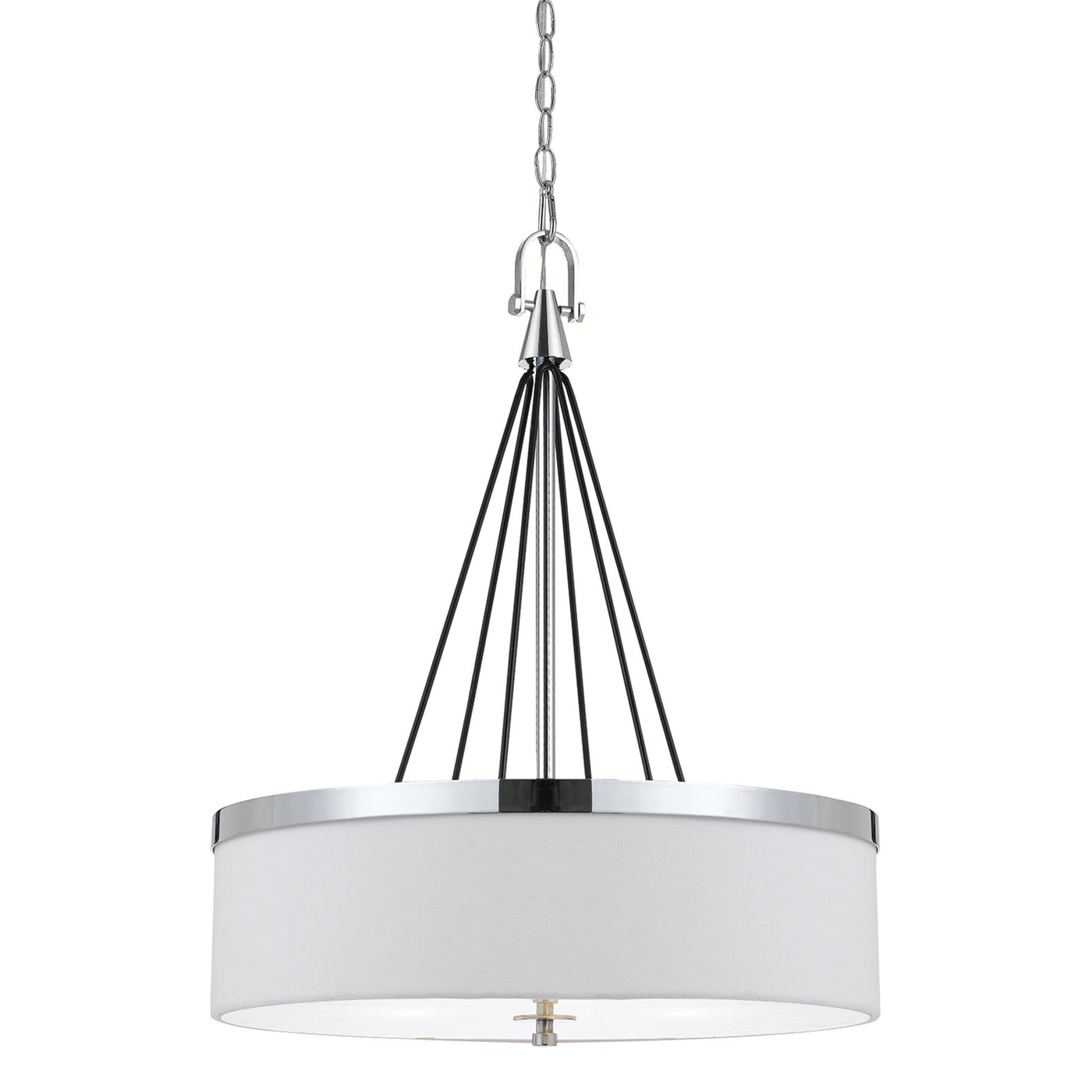 60W X 3 RIMINI PENDANT FIXTURE WITH HARDBACK FABRIC SHADE Chandelier Cal Lighting