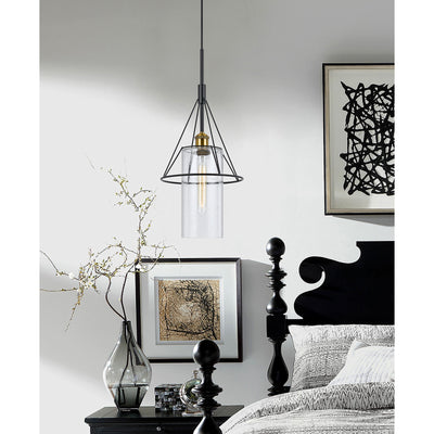 60W REXBURGMETAL GLASS MINI PENDANT (EDISON BULB NOT INCLUDED) Chandelier Cal Lighting