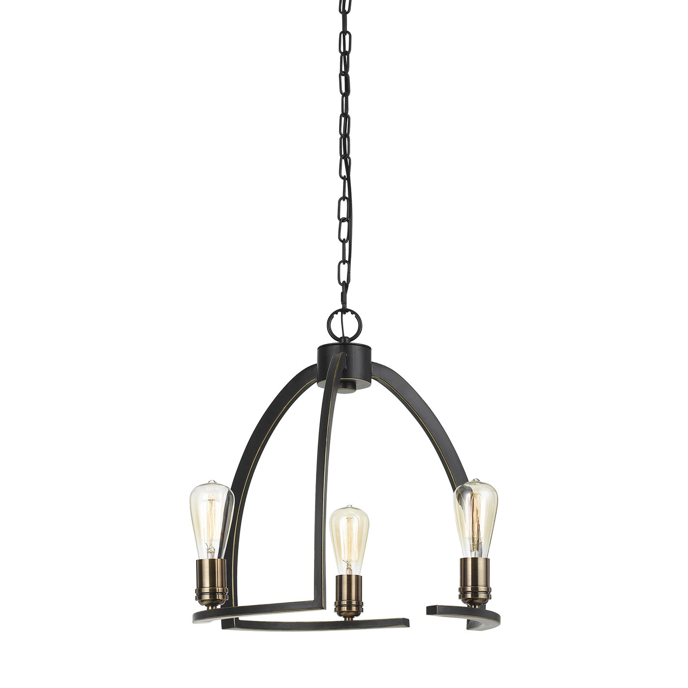 60W X 3 KINDER METAL 3 LIGHT CHANDELIER (EDISON BULBS NOT INCLUDED) Chandelier Cal Lighting