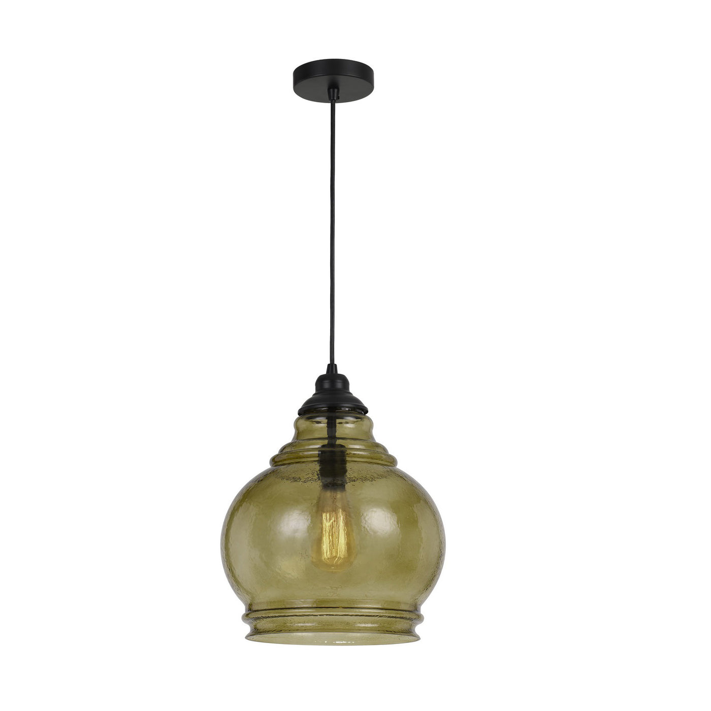 60W ROVIGO RIPPLED GLASS PENDANT (EDISON BULB NOT INCLUDED) Pendant Cal Lighting