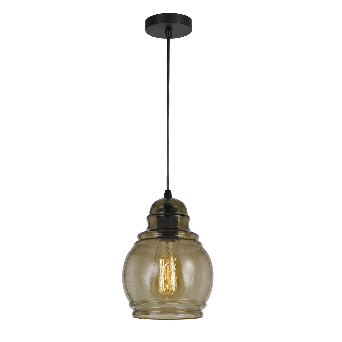 60W TERAMO RIPPLED GLASS PENDANT (EDISON BULB NOT INCLUDED) Pendant Cal Lighting