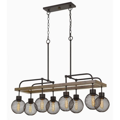 60W X 8 FORIO METAL CHANDELIER WITH MESH ROUND SHADE (EDISON BULBS NOT INCLUDED) Chandelier Cal Lighting