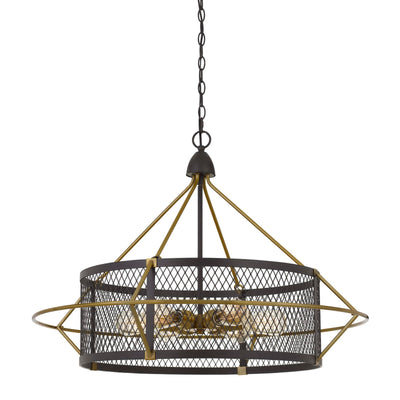 60W X 6 CASERTA METAL CHANDELIER WITH MESH SHADE (EDISON BULBS NOT INCLUDED) Chandelier Cal Lighting