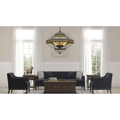 ALICANTE 60W X 9 PINE WOOD/METAL CHANDELIER  (EDISON BULBS NOT INCLUDED) Chandelier Cal Lighting