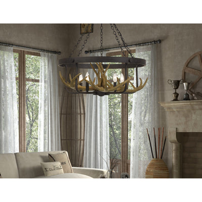 ANGELO 60W X 5 METAL ANTLER CHANDELIER Chandelier Cal Lighting