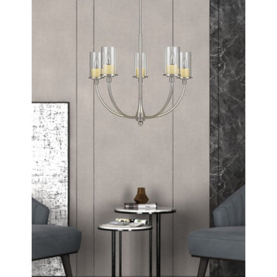 JERVIS METAL CHANDELIER WITH GLASS SHADES Chandelier Cal Lighting