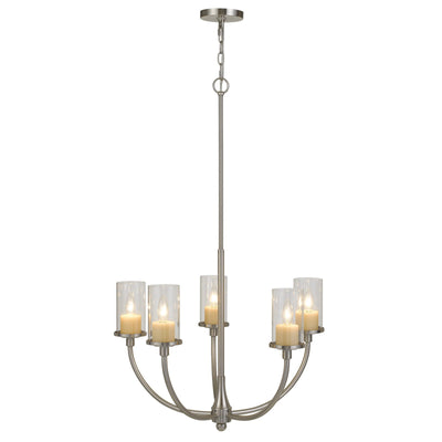 JERVIS METAL CHANDELIER WITH GLASS SHADES Chandelier Cal Lighting