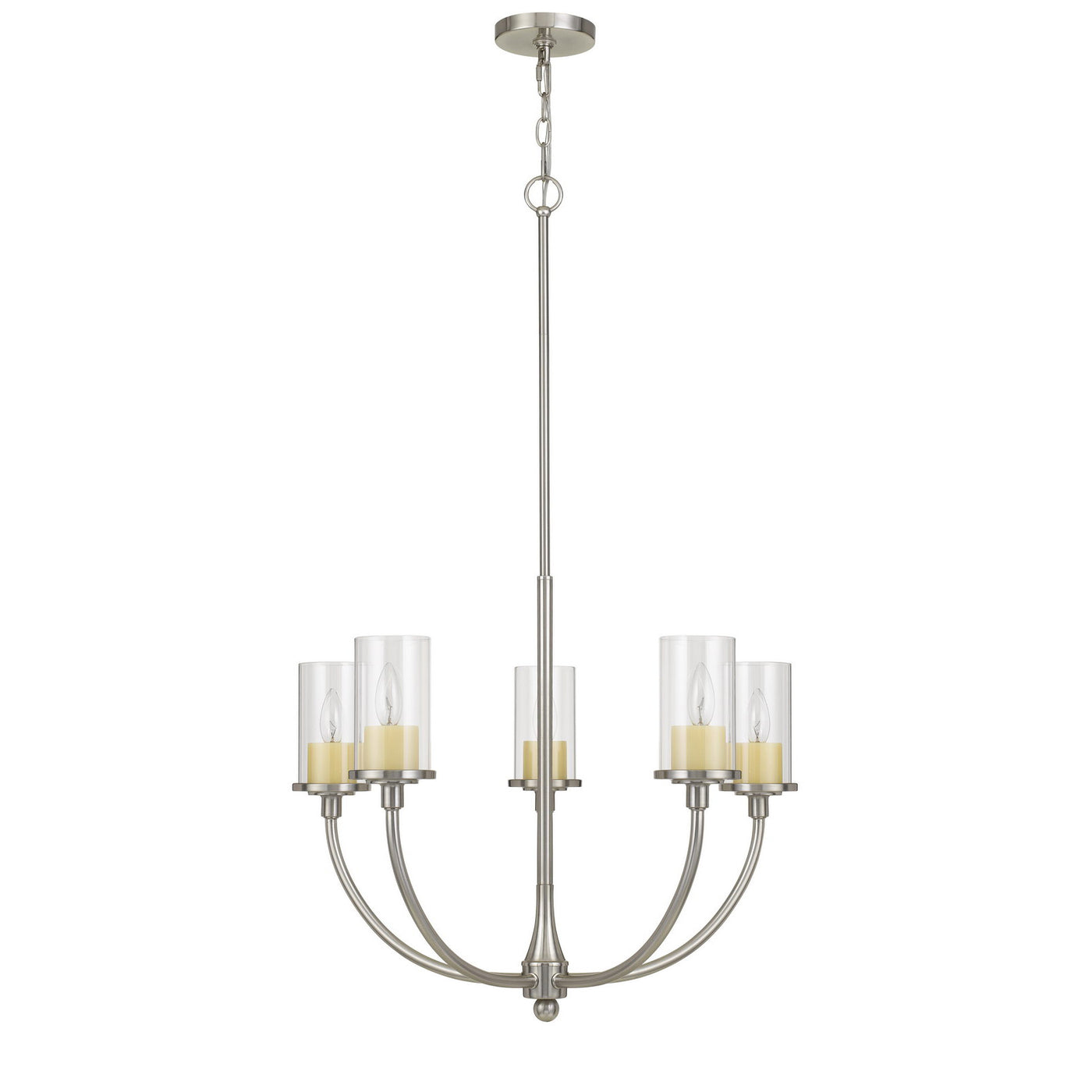 JERVIS METAL CHANDELIER WITH GLASS SHADES Chandelier Cal Lighting