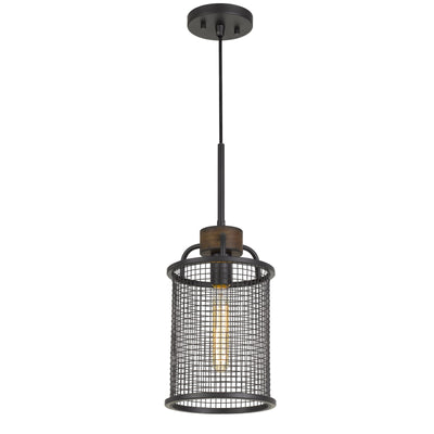 ABERDEEN MESH METAL/WOOD PENDANT LIGHT (EDISON BULB NOT INCLUDED) Chandelier Cal Lighting