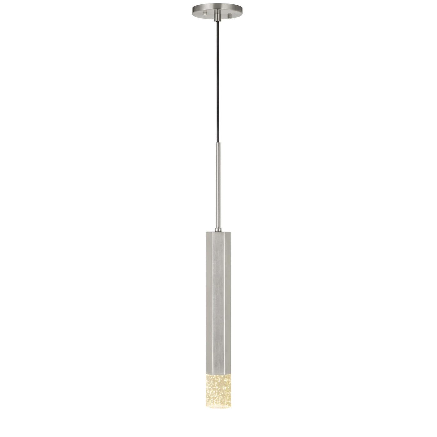 TROY INTEGRATED LED DIMMABLE HEXAGONALUMINUM CASTED 1 LIGHT PENDANT WITH GLASS DIFFUSER Pendant Cal Lighting