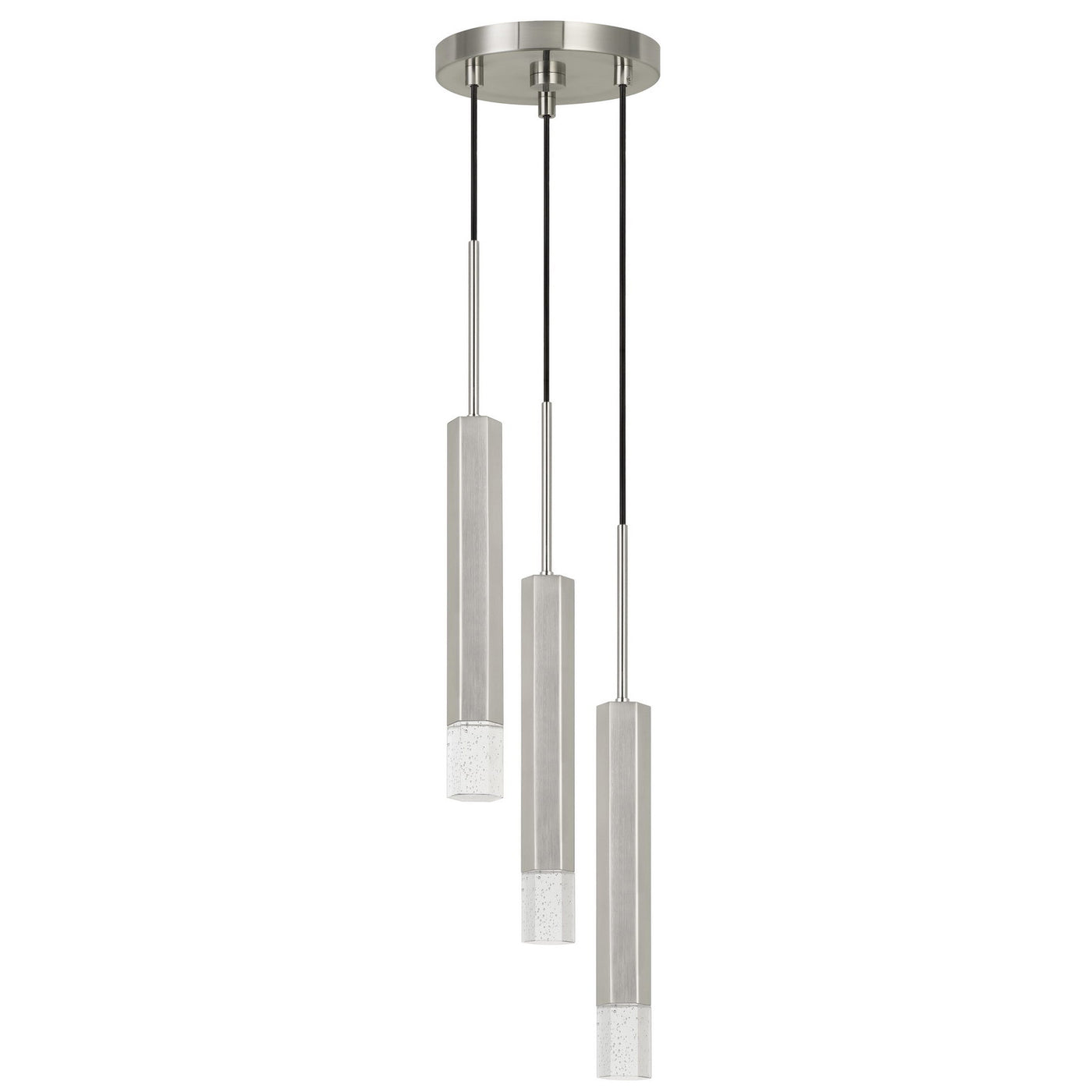 Troy integrated LED Dimmable Hexagon Aluminum Casted 3 Lights Pendant With Glass Diffuser Pendant Cal Lighting