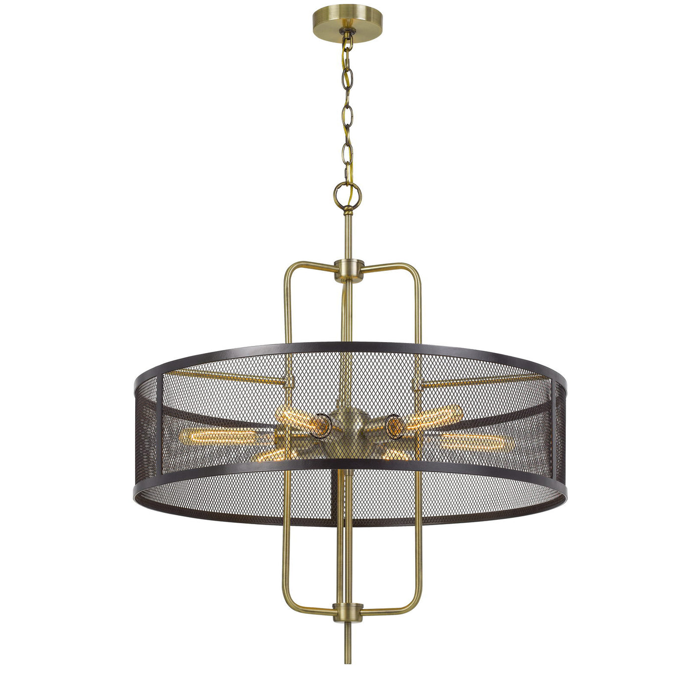 60W X 6 LEIDEN METAL CHANDELIER WITH MESH SHADE (EDISON BULBS ARE NOT INCLUDED) Chandelier Cal Lighting