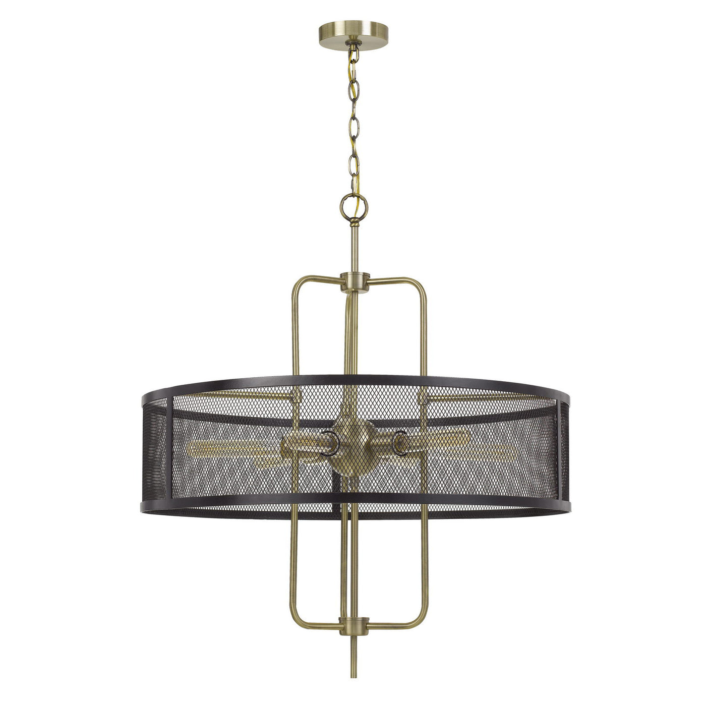 60W X 6 LEIDEN METAL CHANDELIER WITH MESH SHADE (EDISON BULBS ARE NOT INCLUDED) Chandelier Cal Lighting