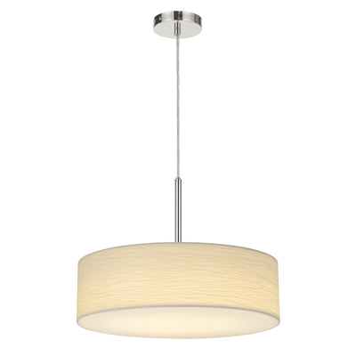 LED 18W DIMMABLE PENDANT WITH DIFFUSER AND HARDBACK FABRIC SHADE Pendant Cal Lighting