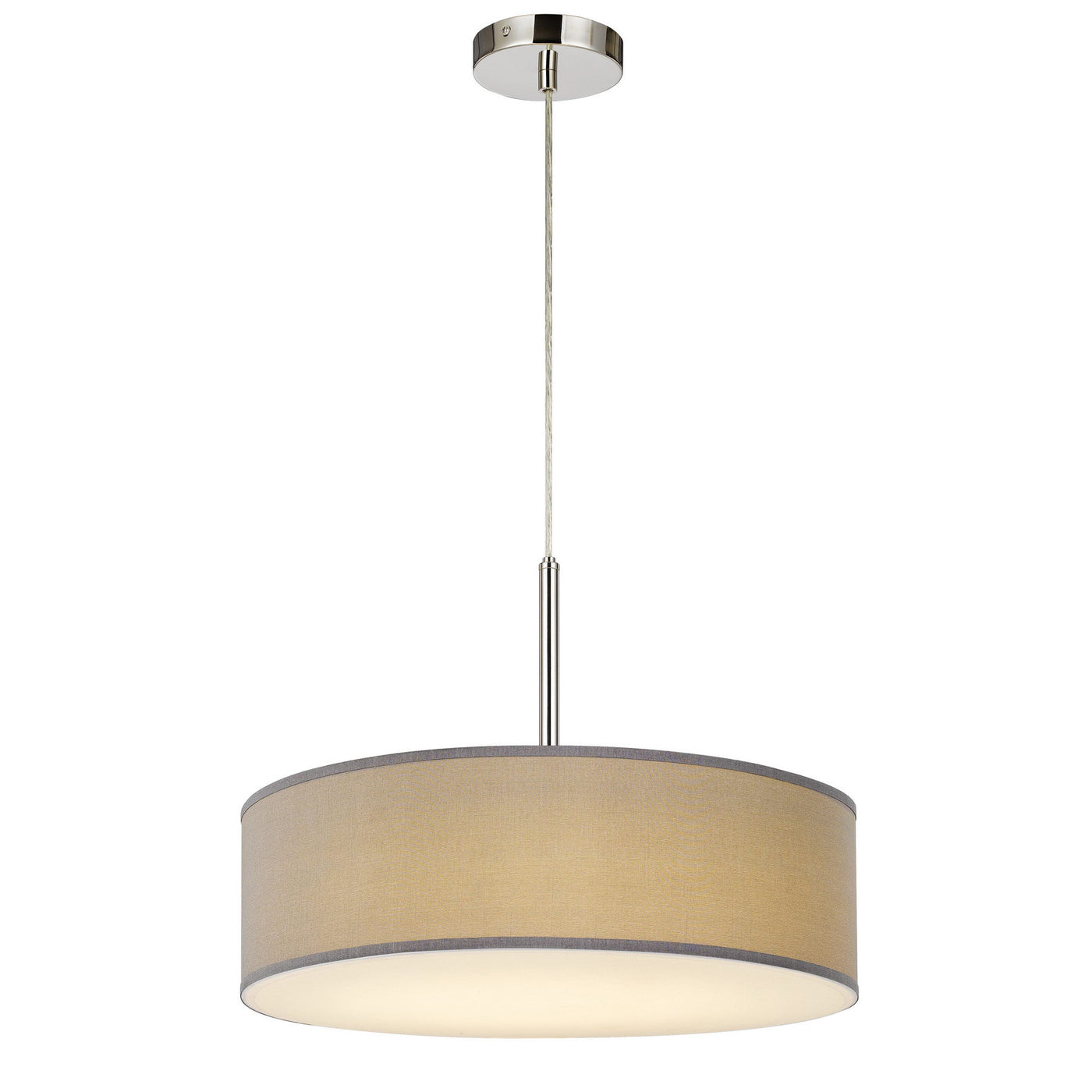 LED 18W DIMMABLE PENDANT WITH DIFFUSER AND HARDBACK FABRIC SHADE Pendant Cal Lighting