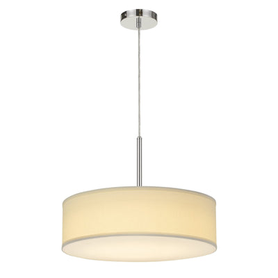 LED 18W DIMMABLE PENDANT WITH DIFFUSER AND HARDBACK FABRIC SHADE Pendant Cal Lighting