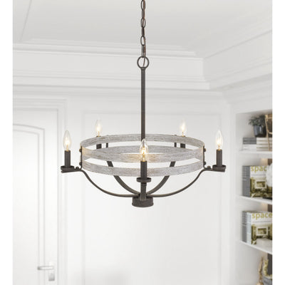 60W X 5 BRIG METAL CHANDELIER Chandelier Cal Lighting