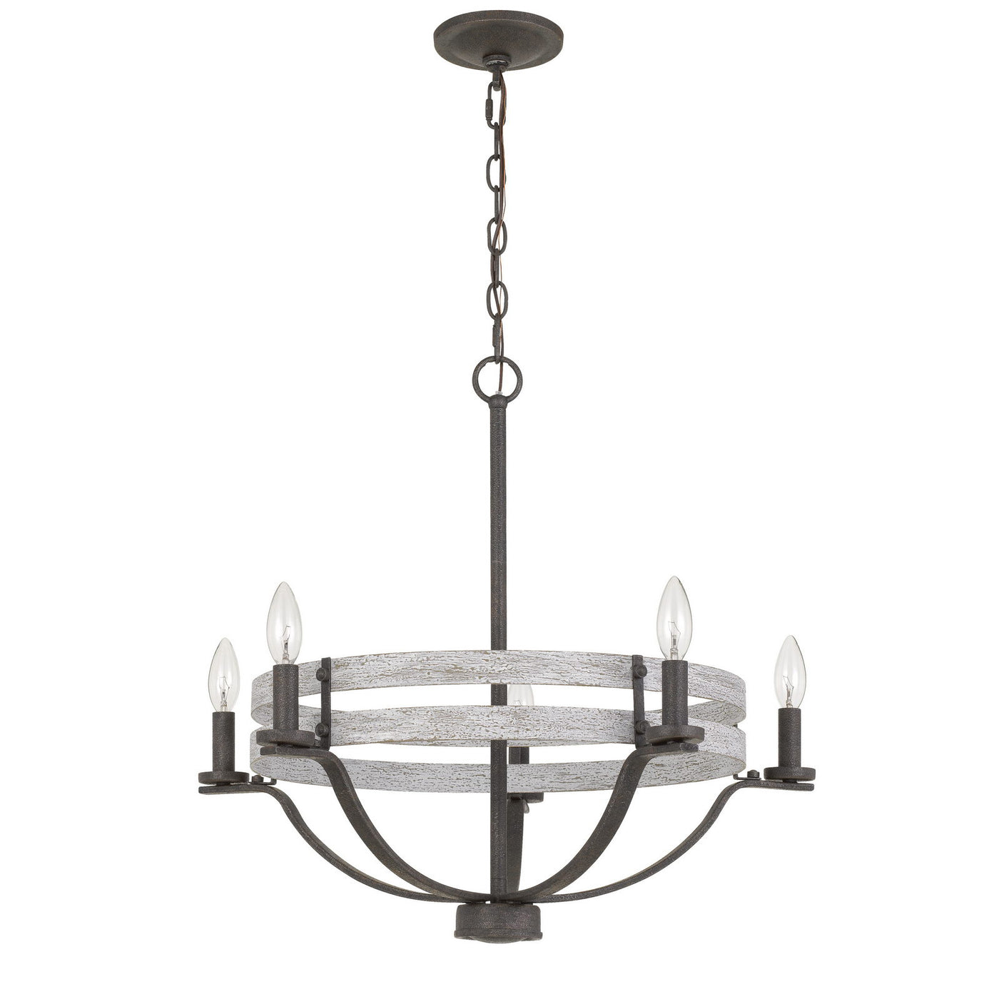 60W X 5 BRIG METAL CHANDELIER Chandelier Cal Lighting