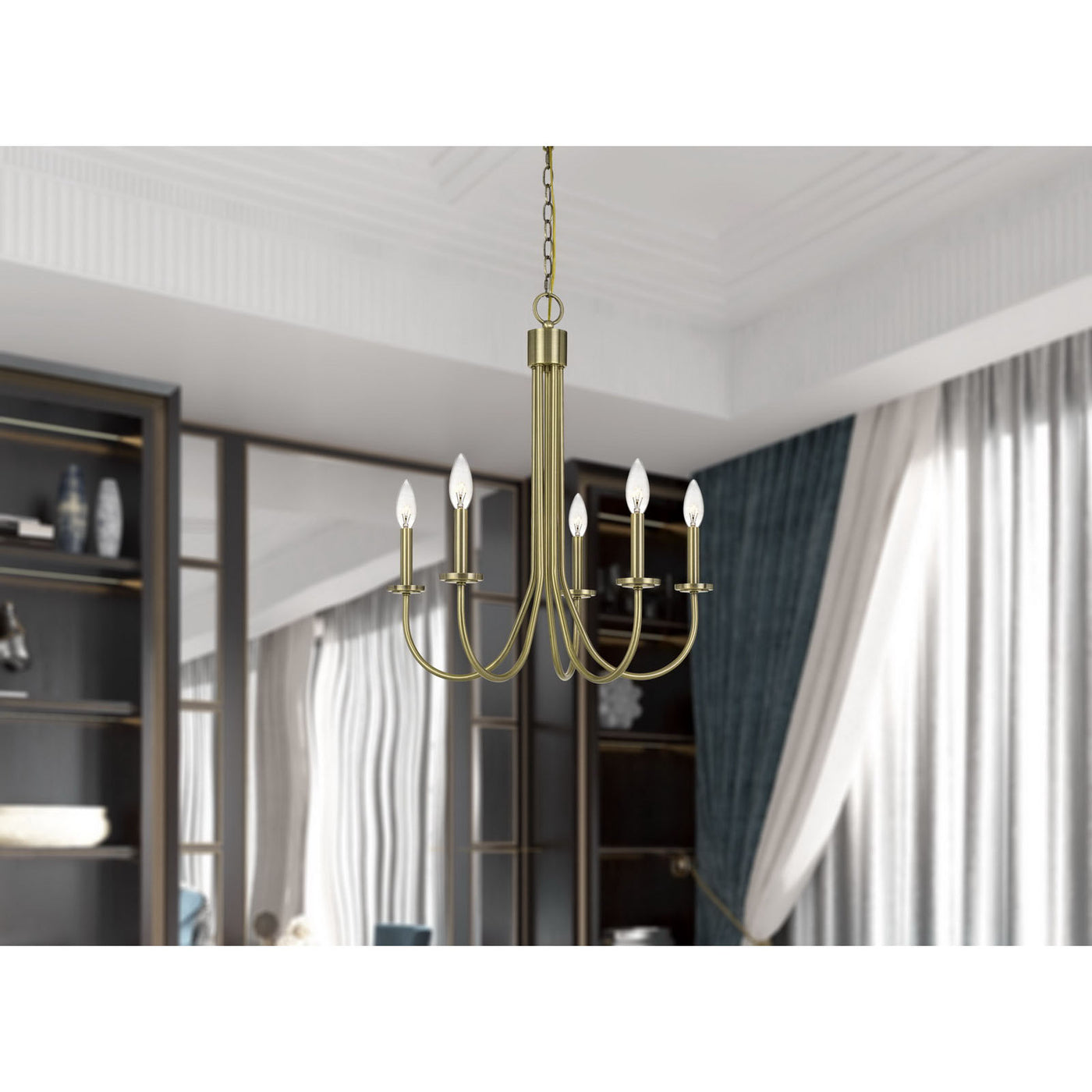 60W X 5 SPIEZ METAL CHANDELIER Chandelier Cal Lighting