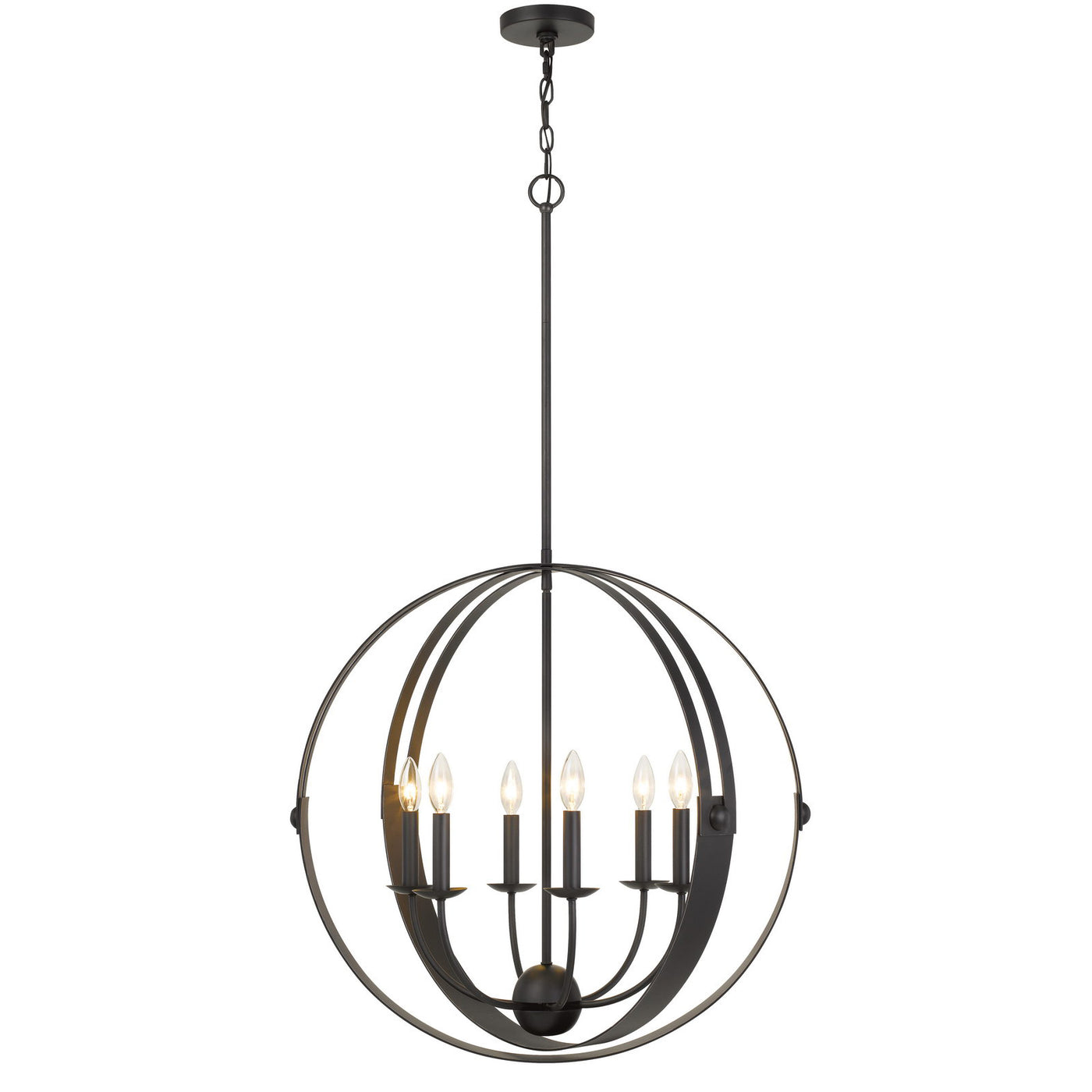 60W X 6 VALAIS METAL CHANDELIER Chandelier Cal Lighting