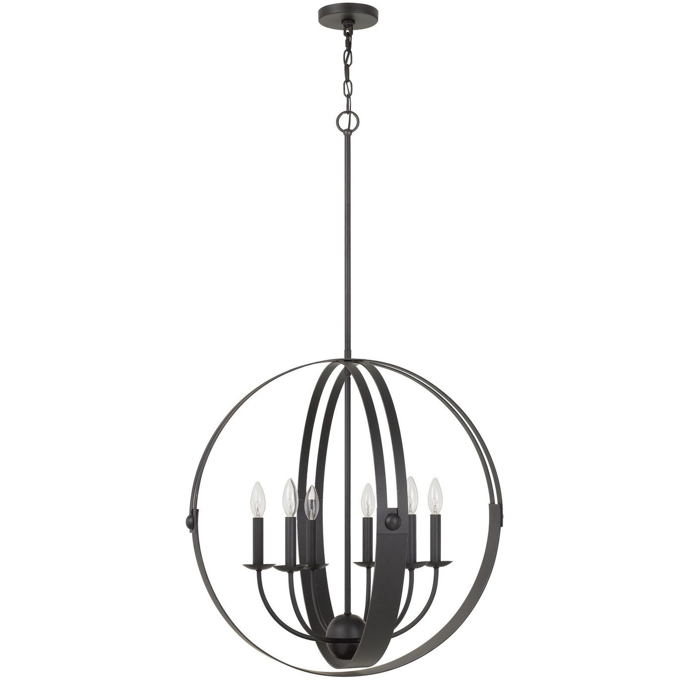 60W X 6 VALAIS METAL CHANDELIER Chandelier Cal Lighting