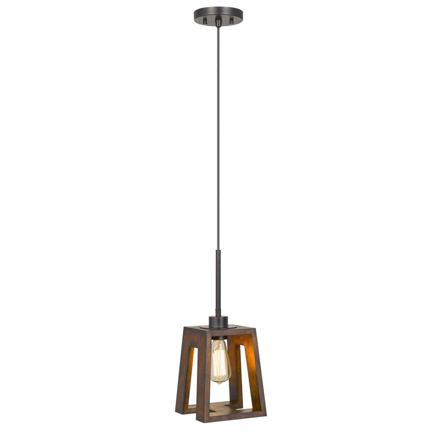 60W BIEL WOOD PENDANT (EDISON BULB NOT INCLUDED) Pendant Cal Lighting