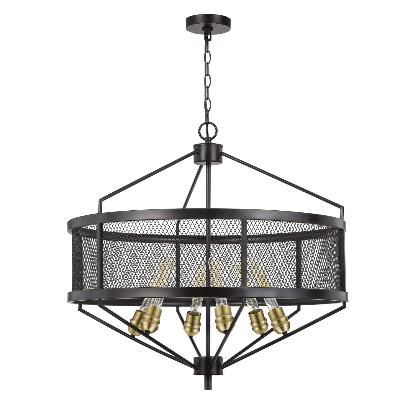 60W X 6 HALLE METAL CHANDELIER (EDISON BULBS ARE NOT INCLUDED) Chandelier Cal Lighting