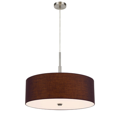 60W X 4 LONOKE PENDANT FIXTURE WITH HARDBACK DRUM SHADE Chandelier Cal Lighting