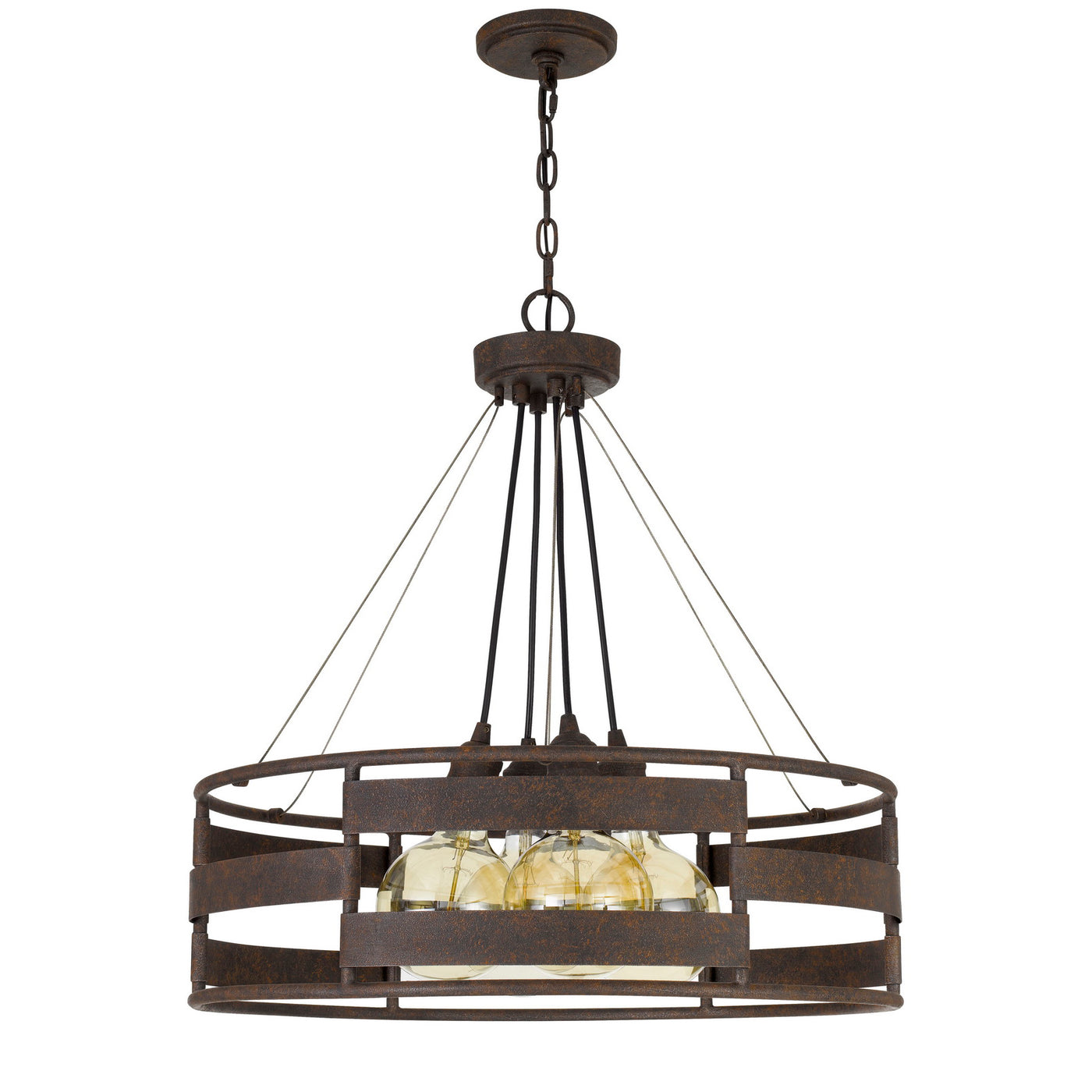 60W X 4 ROCHEFORT METAL CHANDELIER (EDISON BULBS SHOWN ARE INCLUDED) Chandelier Cal Lighting