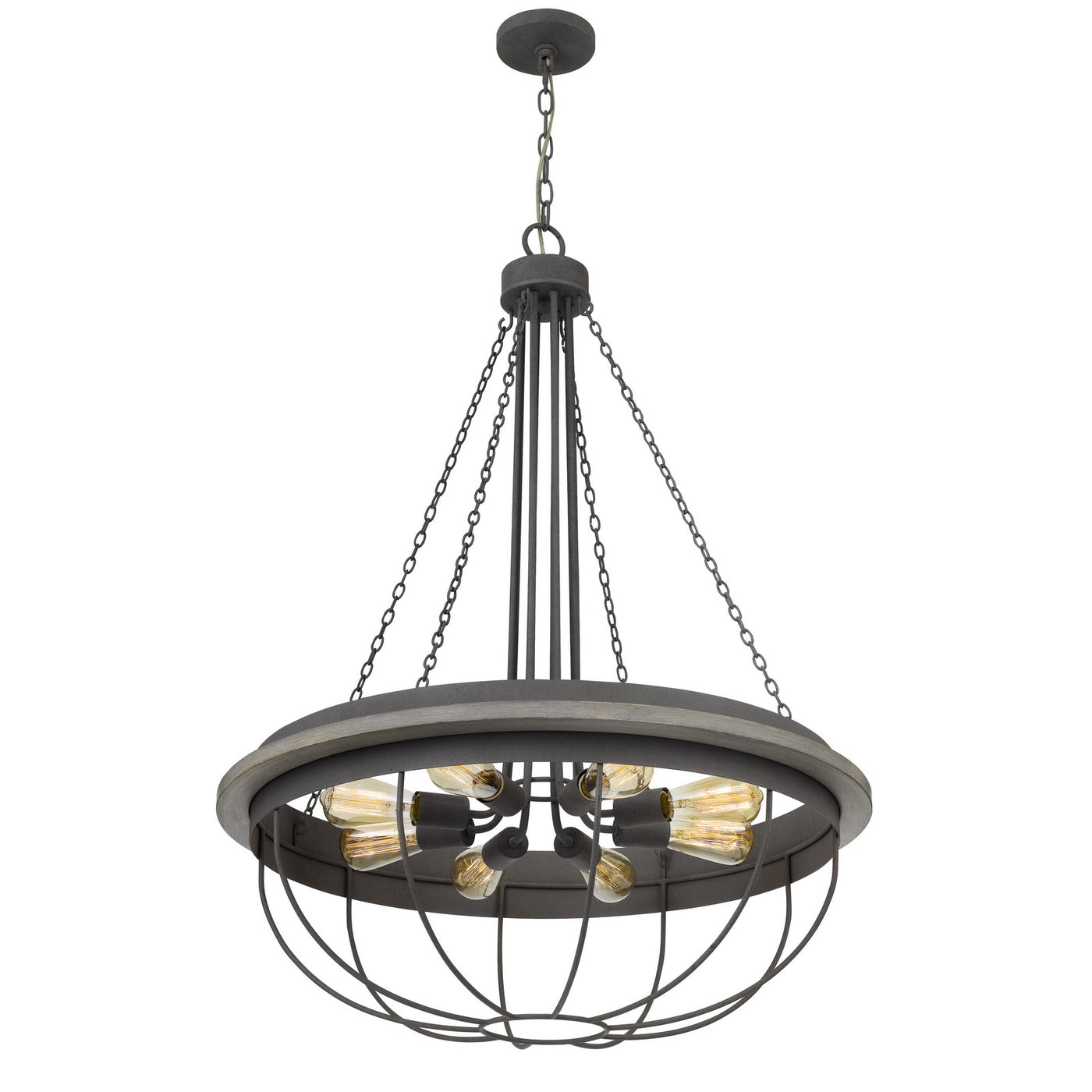 60W X 8 NIXA METAL CHANDELIER (EDISON BULBS NOT INCLUDED) Chandelier Cal Lighting