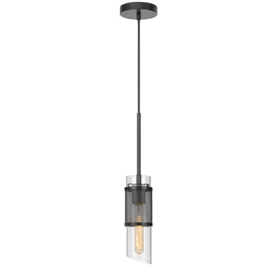 60W SAVONA DOUBLE LAYER GLASS/METAL MINI PENDANT WITH MESH METAL SHADE. (EDISON BULB NOT INCLUDED) Pendant Cal Lighting