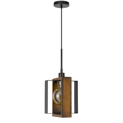 60W AGRIGENTO PINE WOOD/METAL MINI PENDANT FIXTURE (EDISON BULB INCLUDED) Pendant Cal Lighting